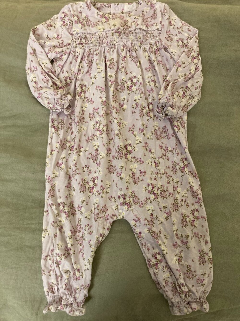 Angel Dear Baby Girl Toddler Floral Stretchy Romper Outfit